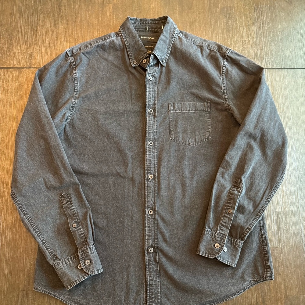 Banana Republic Dark Gray Slim Fit Shirt